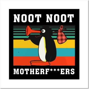 Pingu Noot Noot Motherfckers Anime Animation Adult Funny Joke Birthday Christmas Xmas Gift Men Posters and Art